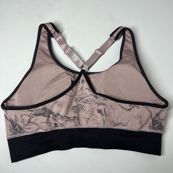 Fabletics Mauve Swirl Eliza Seamless Wire Free Racerback Sports Bra Sz M - Picture 4 of 9